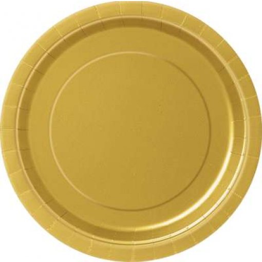 8 Pratos 23cm EU Dourado