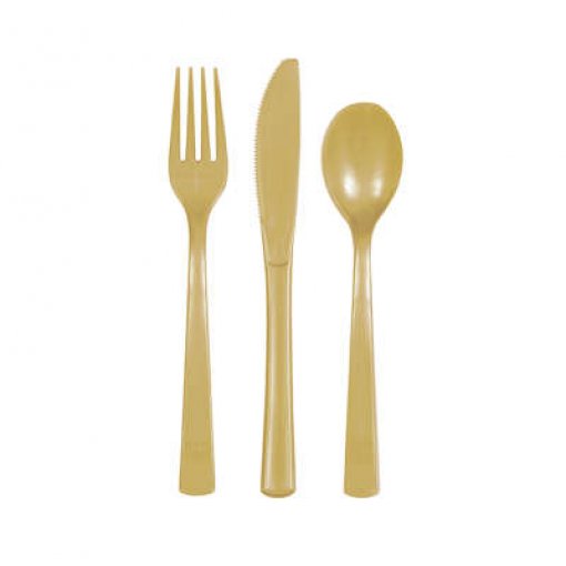 18 Sortido de Talheres Dourado