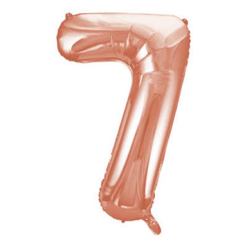 Balão Foil 86cm Rose Gold Número 7