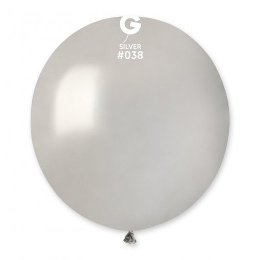 50 Balões latex Metalizado 19'' (48cm) cor Silver #038