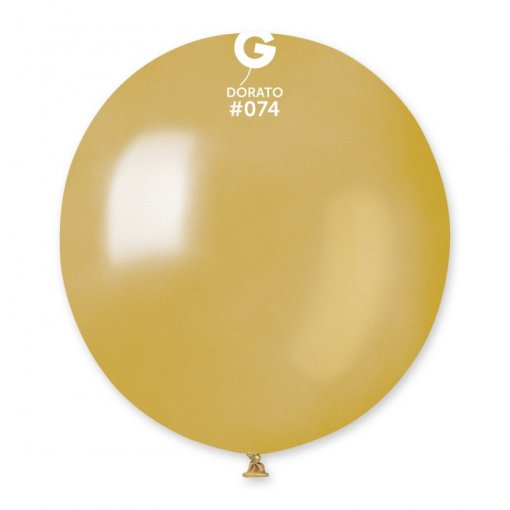 50 Balões latex Metalizado 19'' (48cm) cor Dorato #074