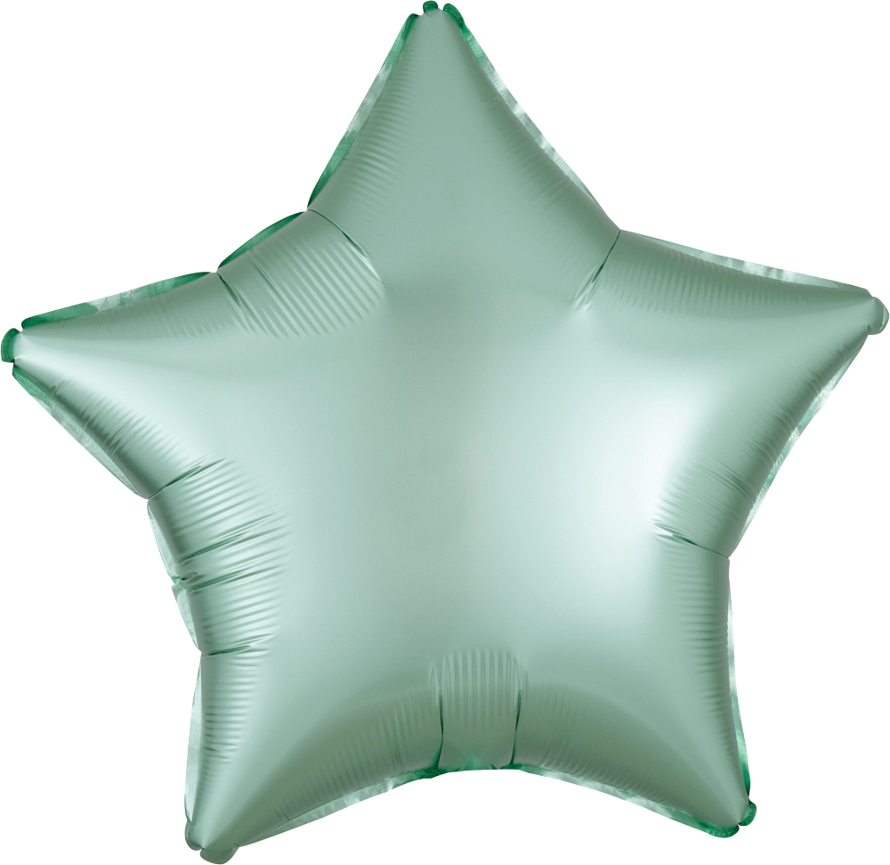 Balão Foil 48cm Estrela Satin Luxe™ Verde Menta