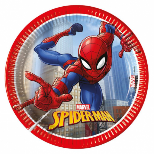 8 Pratos 20cm EU Spider-Man (Homem-Aranha) Crime Fighter