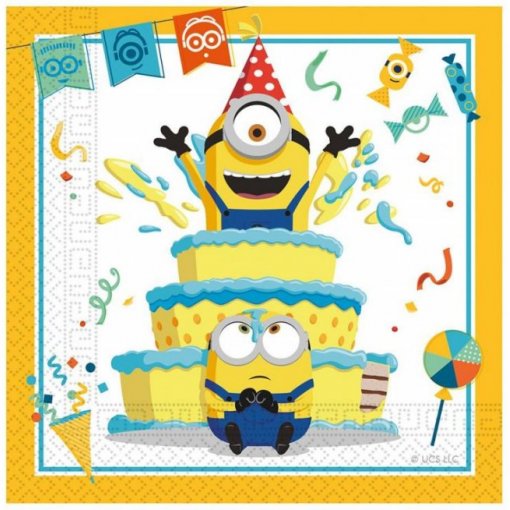 20 Guardanapos 33cm Minions