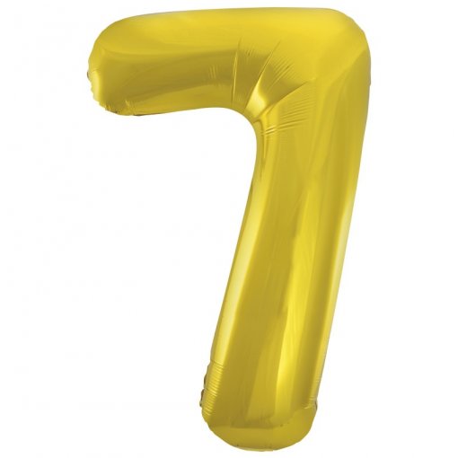 Balão Foil 86cm Dourado Clássico Número 7