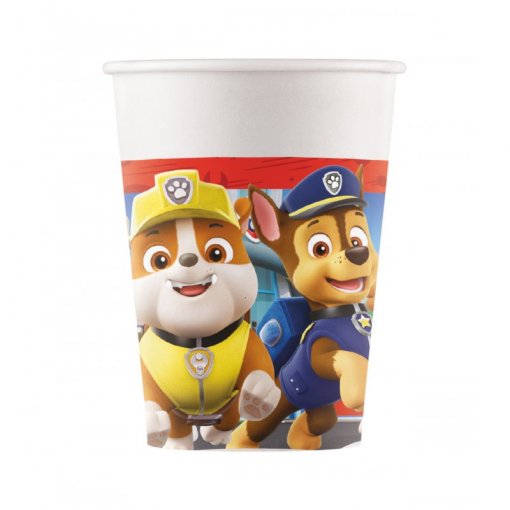 8 Copos 200ml Patrulha Pata