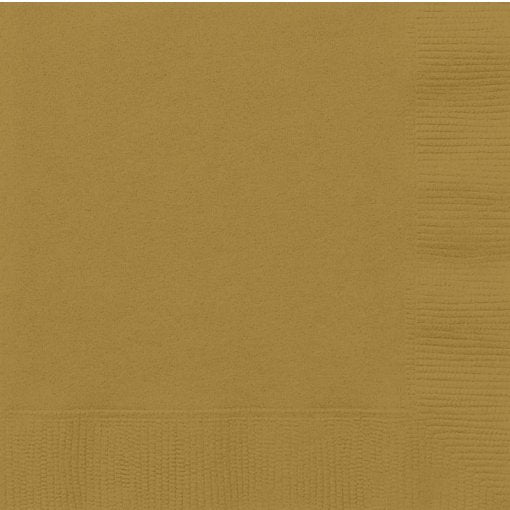 20 Guardanapos 33cm Dourado