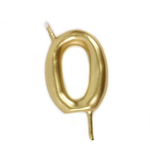 Vela Aniversário 6cm Dourado nº0