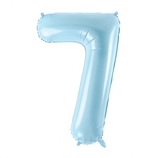 Balão Foil 86cm Azul Claro Número 7