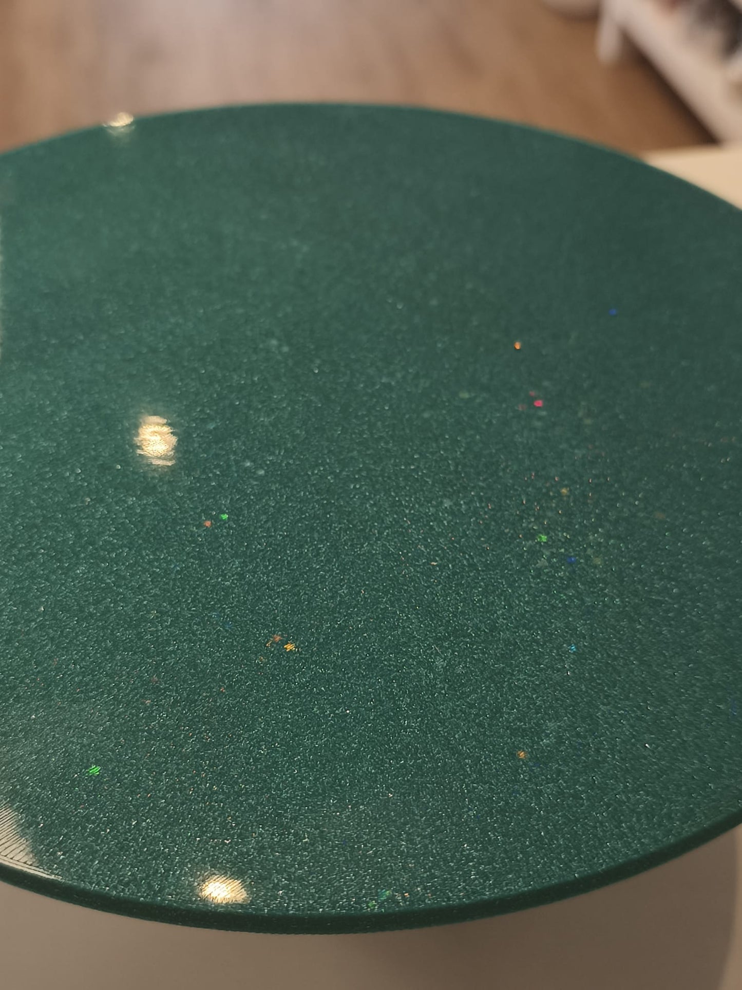 Boleira Lis Verde Glitter