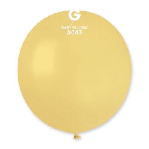 25 Balões latex 19'' (48cm) cor Baby Yellow #043