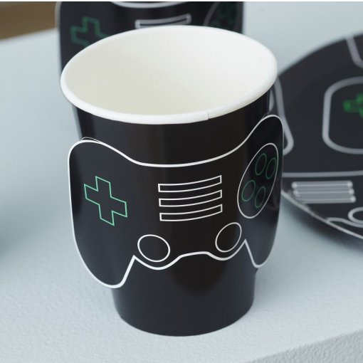 8 Copos 267ml Gaming - Level Up