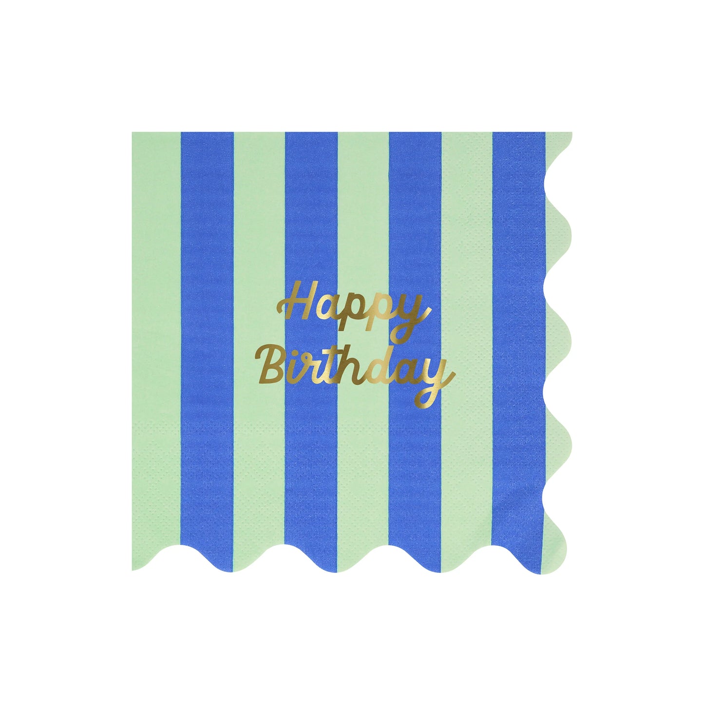 16x Guardanapos Grandes Happy Birthday riscas