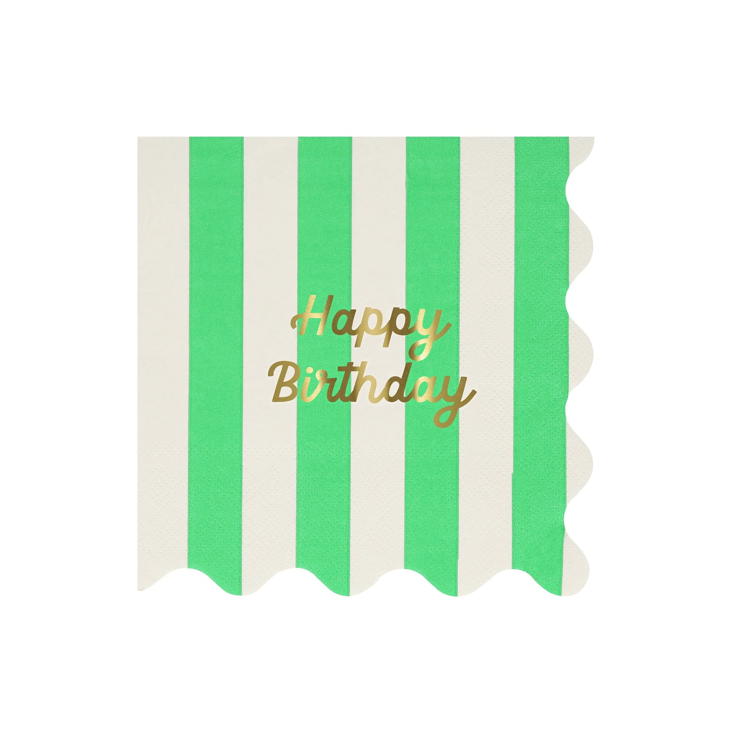 16x Guardanapos Grandes Happy Birthday riscas