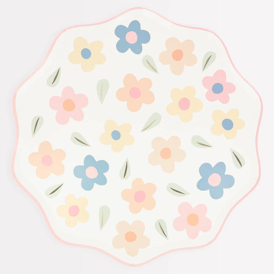 8 pratos de jantar Happy Flowers