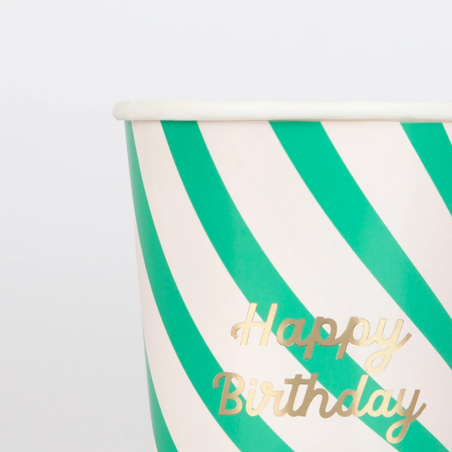 8x Copos Happy Birthday, riscas