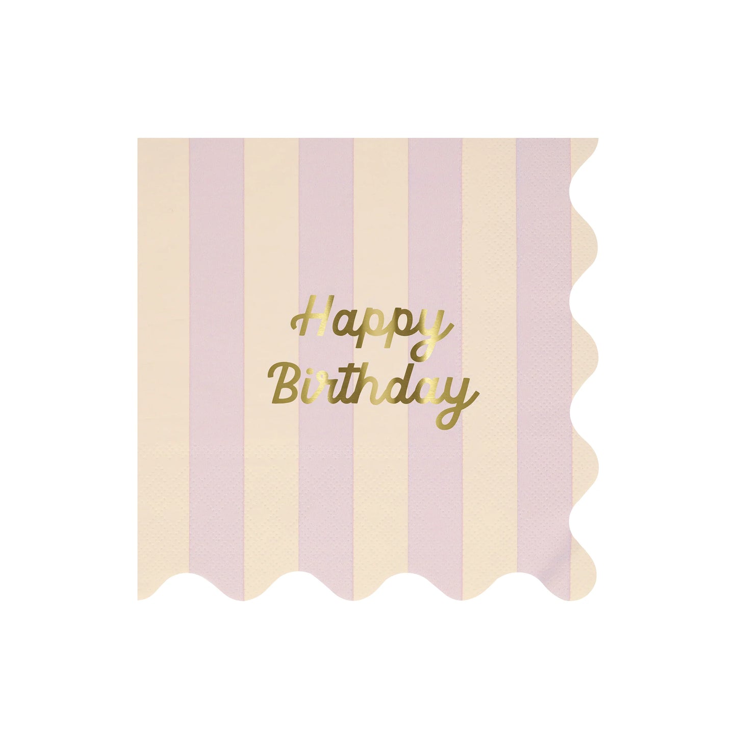 16x Guardanapos Grandes Happy Birthday riscas