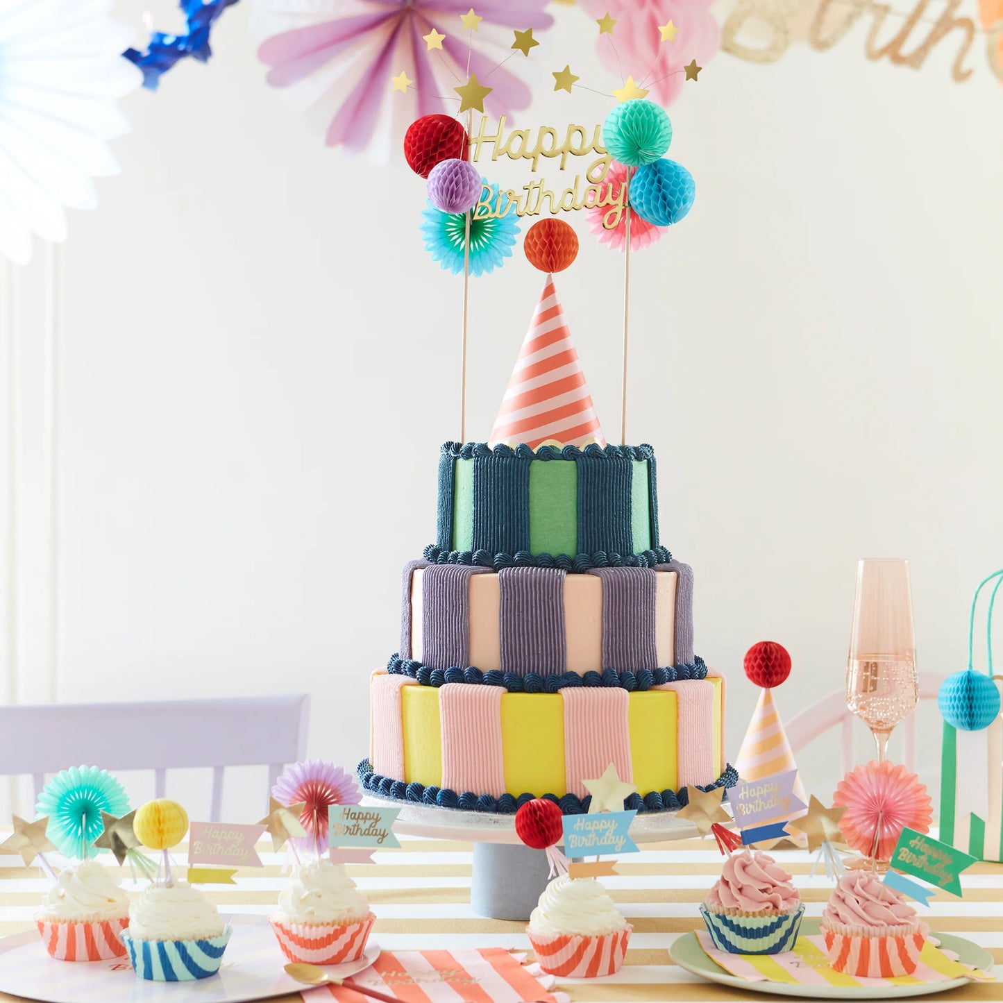 Topo de Bolo Happy Birthday