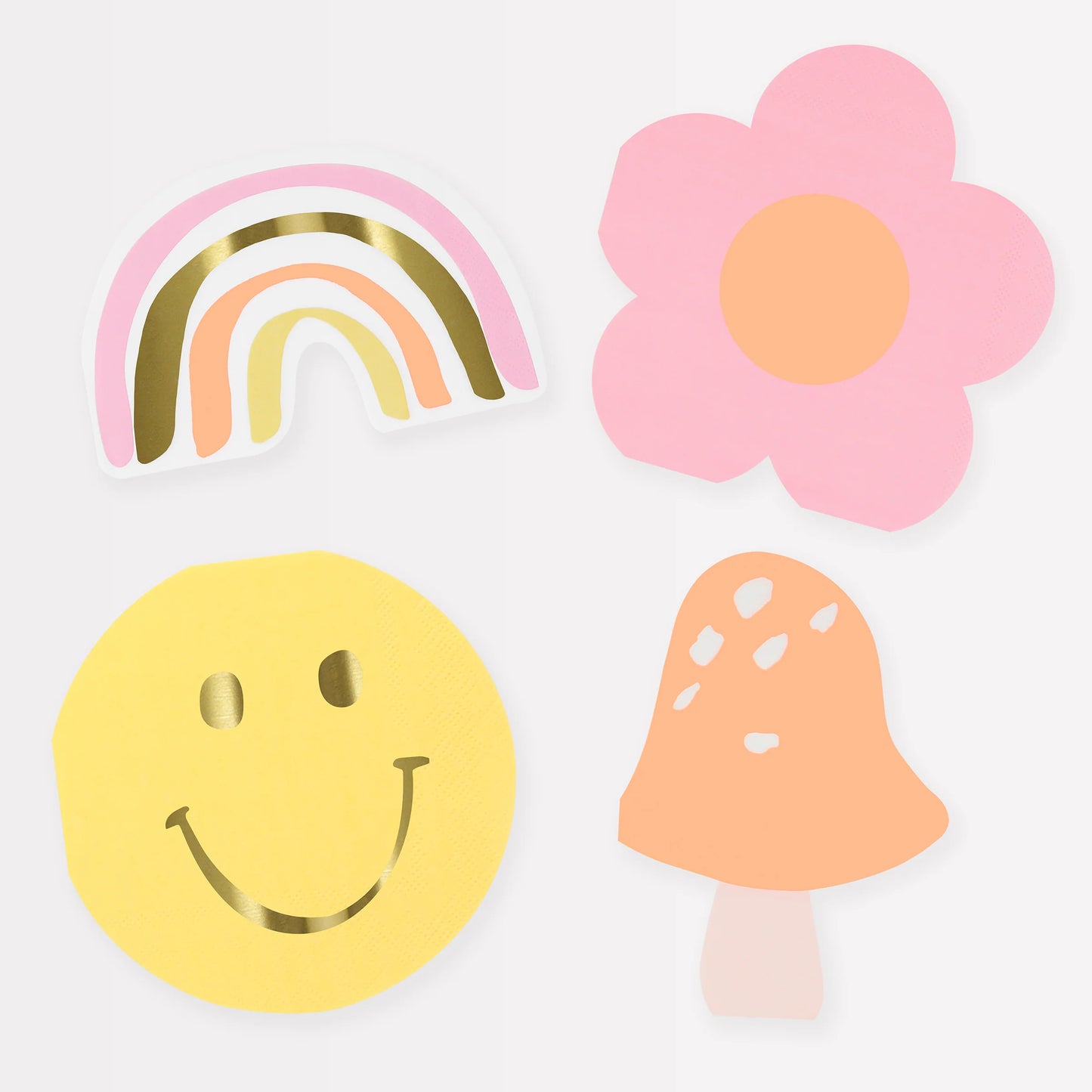 16 Guardanapos em formas Happy Icons
