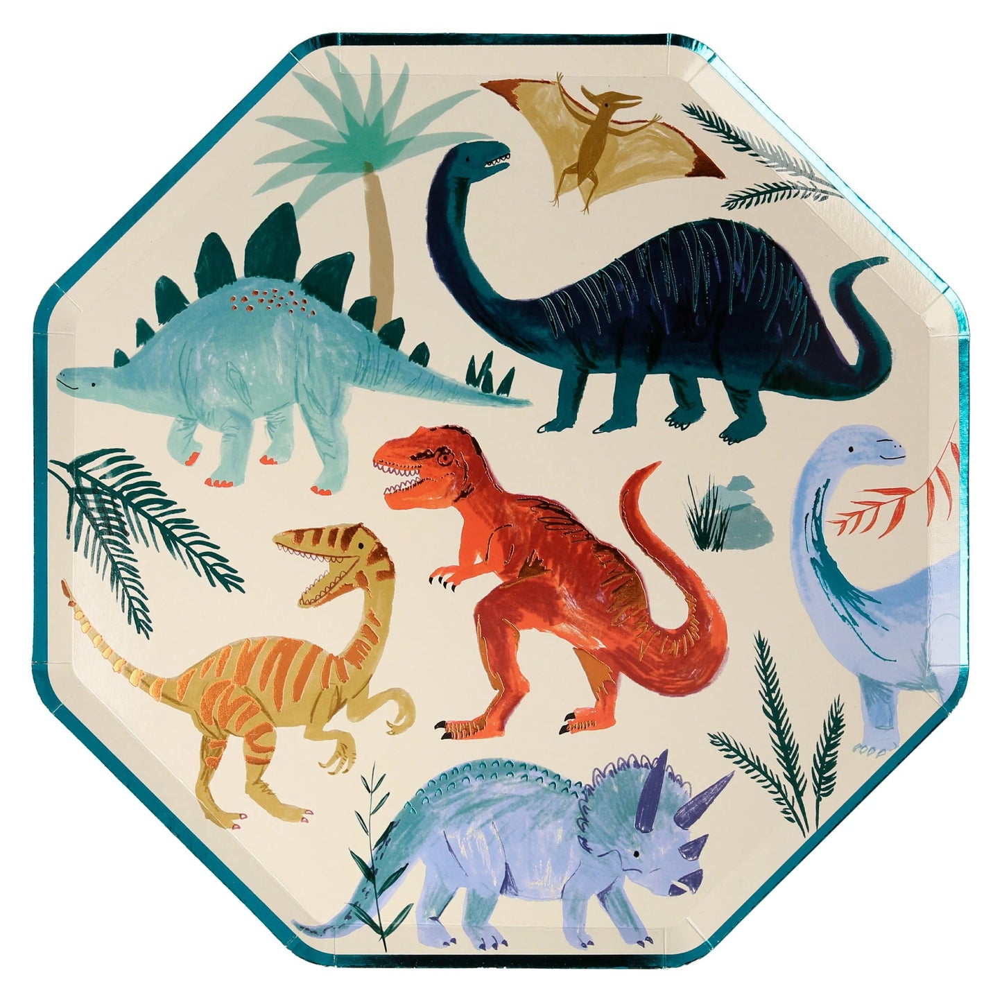 8 Pratos de jantarDinosaur Kingdom
