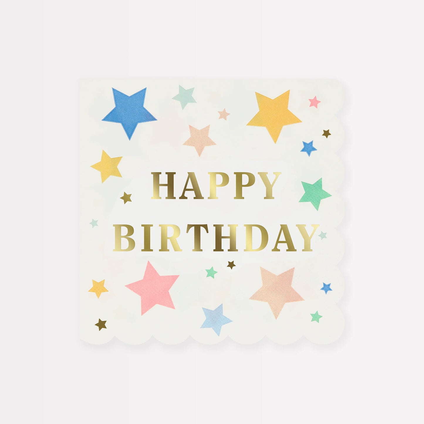 Feliz Aniversário Estrelas grandes guardanapos grandes (x 16)