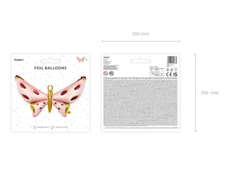 FOIL BALLOON BUTTERFLY 120X87 CM