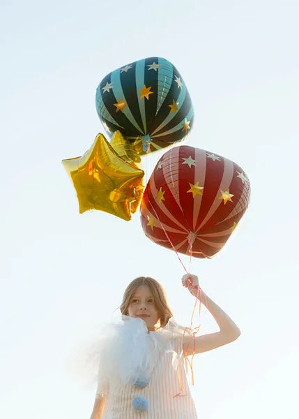 FOIL BALLOON STARRY BALL, 75 CM, RED