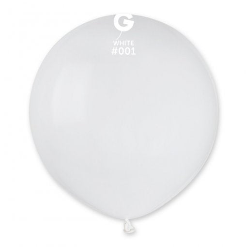 25 Balões latex 19'' (48cm) cor White #001