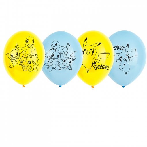 6 Balões Latex 11'' Pokémon