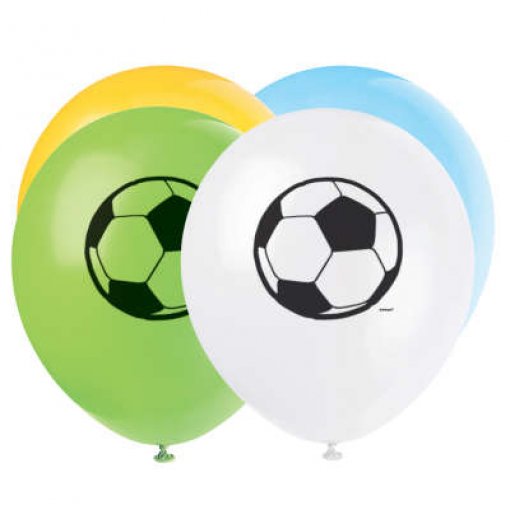 8 Balões Latex 12'' Futebol
