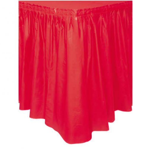Saia de mesa Vermelho 74cm x 4,27m