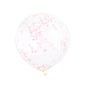 6 Balões Latex 12'' com confettis Rosa Claro