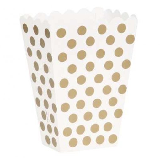 8 Caixas de Pipocas Bolas Dourado