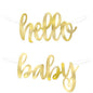 Grinalda Papel 'Hello Baby' Dourado Foil