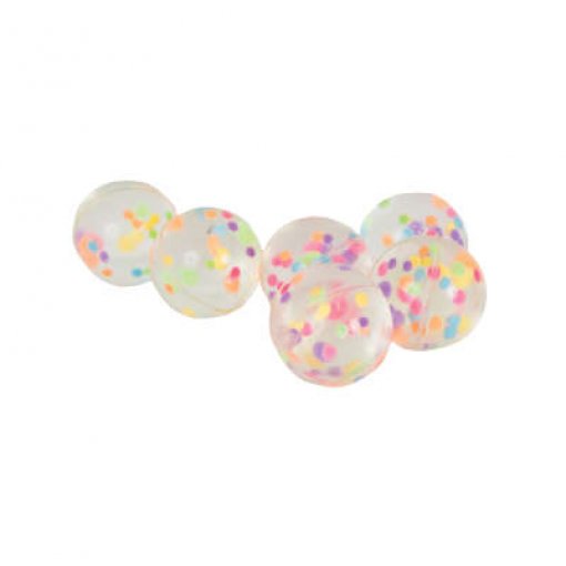 8 Bolas Saltitonas com Confettis coloridos