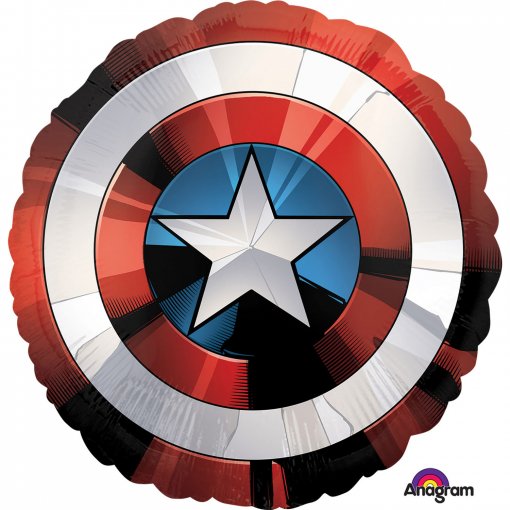 Balão Foil P38 SuperShape Escudo Capitão América - Avengers