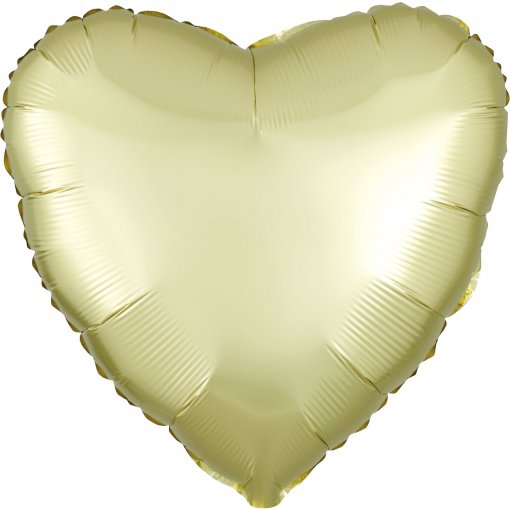 Balão Foil 43cm Coração Satin Luxe™ Amarelo Pastel