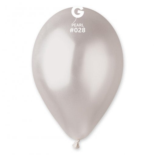 100 Balões latex Metalizado 12'' (30cm) cor Pearl #028