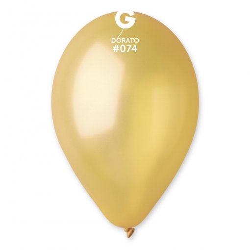 8 Balões latex Metalizado 12'' (30cm) cor Dorato #074