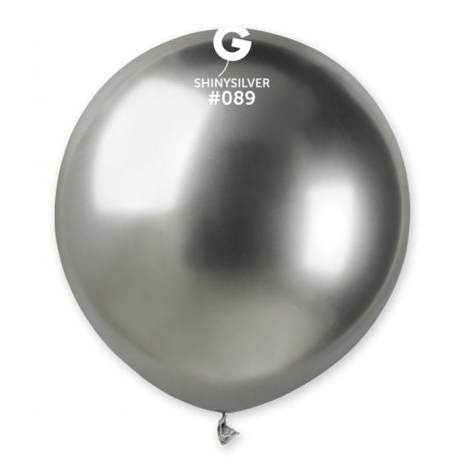 25 Balões latex 19'' (48cm) cor Shiny Silver #089