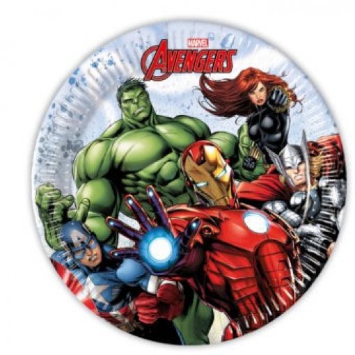 8 Pratos 20cm Avengers