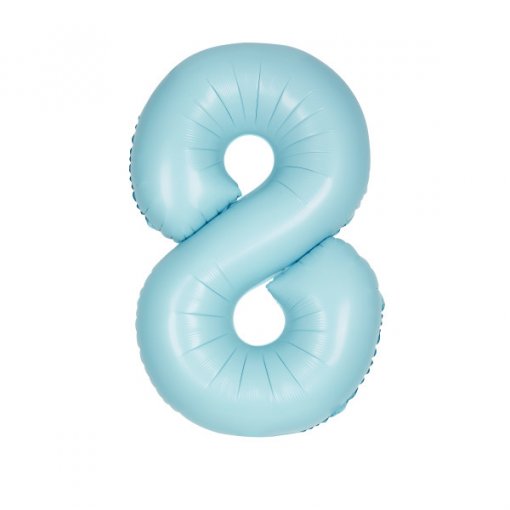 Balão Foil 86cm Azul Claro Matte nº8