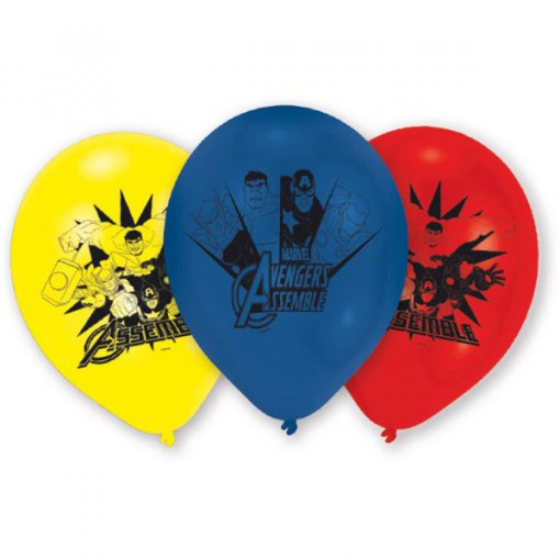 6 Balões Latex 9'' Avengers