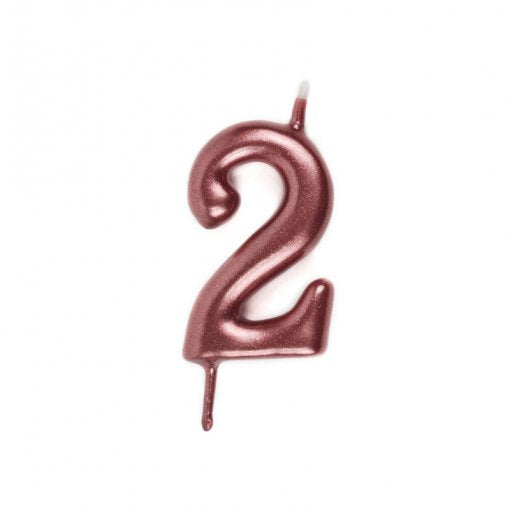 Vela Aniversário 6cm Rose Gold nº2