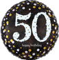 Balão Foil 43cm Holographic Sparkling Birthday 50º Aniversário