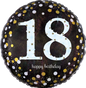 Balão Foil 43cm Holographic Sparkling Birthday 18º Aniversário