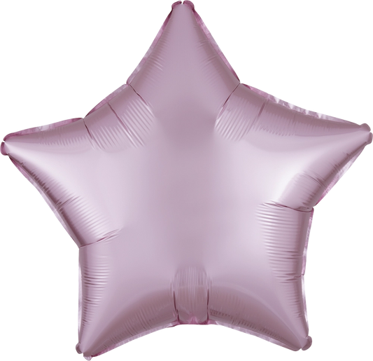 Balão Foil S18 Estrela 48cm Satin Rosa Claro
