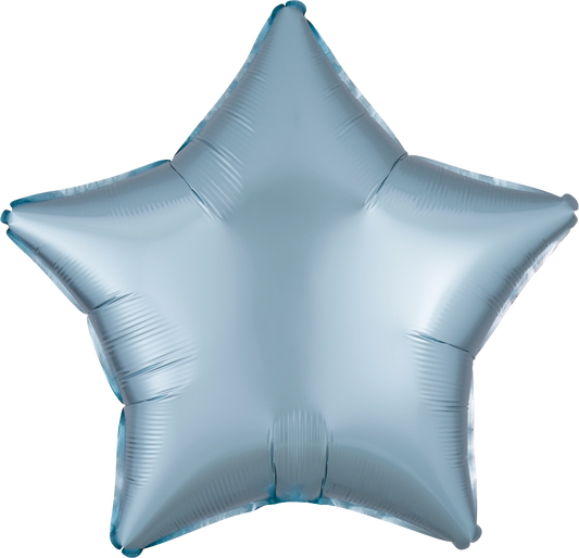 Balão Foil 48cm Estrela Satin Luxe™ Azul Claro