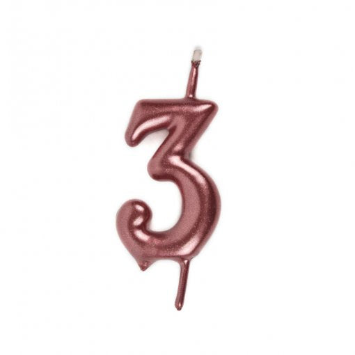 Vela Aniversário 6cm Rose Gold nº3