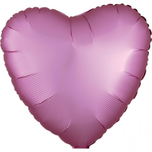 Balão Foil 43cm Coração Silk Rosa Flamingo